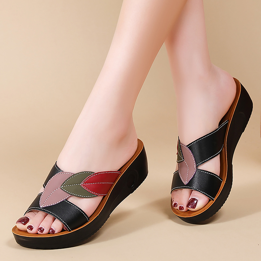 Ethnic Modern Fashion - أحذية رياضية نسائية ذات نعل سميك،