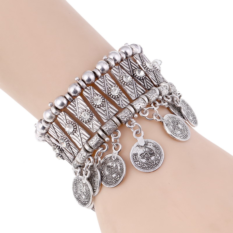 Ethnic Fashion Co In - خمر بيان عملة شرابة أساور أساور