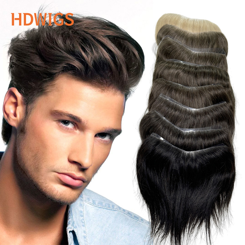 Ethnic Fashion India - نظام شعر بشري للرجال HDWIGS بخط